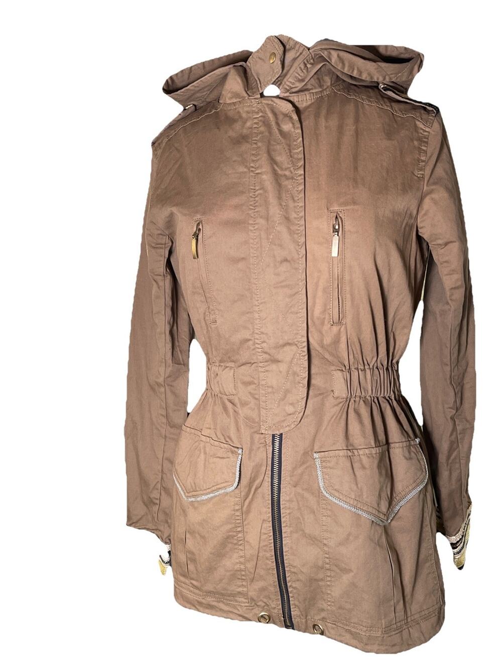 Willow And Clay Women’s Brown Military Style Utility Jacket Size Medium